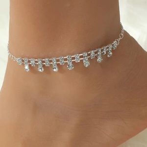 💎Gorgeous Bling Silver Anklet with extender